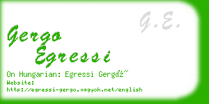 gergo egressi business card